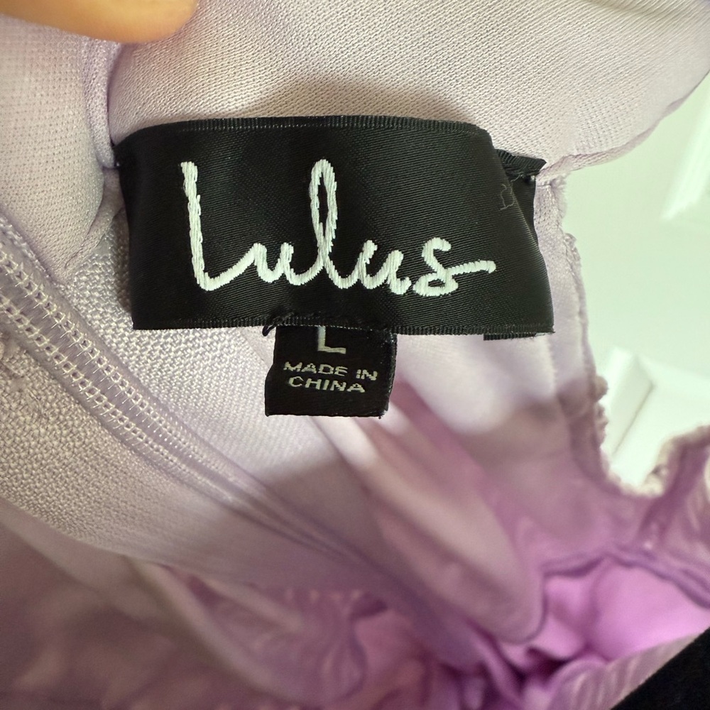 OPEN TO OFFERS!! Lulu's Light Purple Lace Halter Top Dress - Picture 3 of 4
